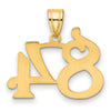 14k Polished Number 84 Pendant