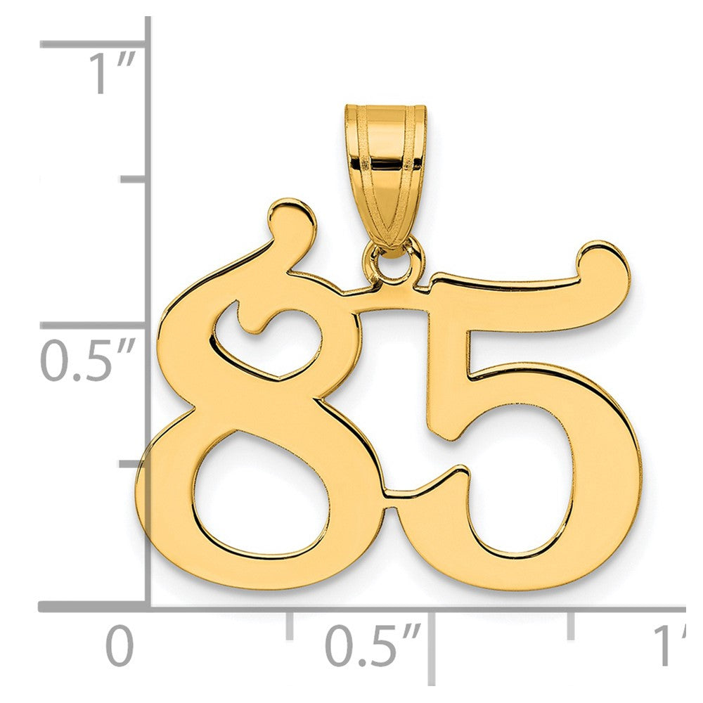 14k Polished Number 85 Pendant