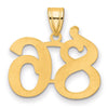 14k Polished Number 86 Pendant