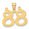 14k Polished Number 00 Pendant