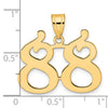 14k Polished Number 88 Pendant