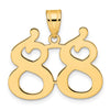 14k Polished Number 88 Pendant
