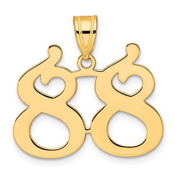 14k Polished Number 88 Pendant