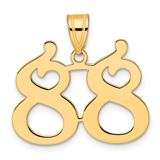 14k Polished Number 00 Pendant