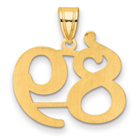 14k Polished Number 89 Pendant