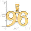14k Polished Number 96 Pendant