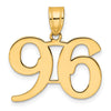 14k Polished Number 96 Pendant