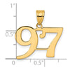 14k Polished Number 97 Pendant