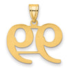 14k Polished Number 99 Pendant