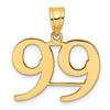 14k Polished Number 99 Pendant