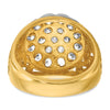 IBGoodman 10k Two-tone Men's Polished Filigree 2 Carat A Quality Diamond Cluster Ring