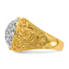 IBGoodman 14k Two-tone Men's Polished Filigree Round Cluster Ring Mounting