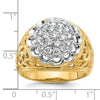 IBGoodman 14k Two-tone Men's Polished Filigree Round Cluster Ring Mounting