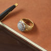 IBGoodman 10k Two-tone Men's Polished Filigree 1 Carat AA Quality Diamond Round Cluster Ring Mounting