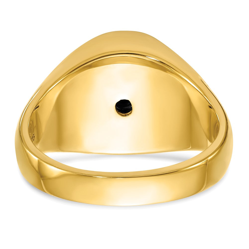 IBGoodman 10k Men's Polished and Grooved Blue Lodge Master Masonic Ring Mounting