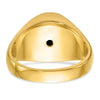 IBGoodman 14k Men's Polished and Grooved with Oval Onyx Blue Lodge Master Masonic Ring