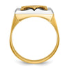 IBGoodman 14k Two-tone Men's Polished and Textured with Blue Enamel Blue Lodge Master Masonic Ring