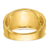 14k Two-tone Men's Polished and Textured with Multi-color Enamel and Diamond 32nd Degree Scottish Rite Masonic Ring