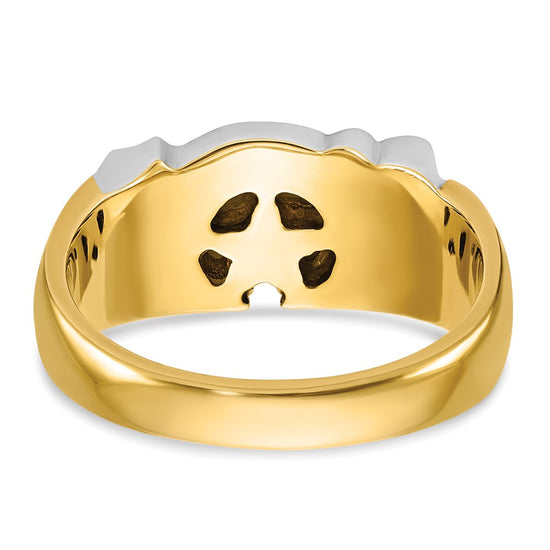 IBGoodman 14k Two-tone Men's Polished Masonic Shriner's Ring Mounting