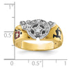 IBGoodman 14k Two-tone Men's Polished Masonic Shriner's Ring Mounting