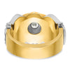 IBGoodman 10k Two-tone Men's Polished and Textured Knights Templar Masonic Shriner's Ring Mounting