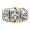 IBGoodman 14k Two-tone Men's Polished and Textured Masonic Shriner's Ring Mounting