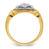 IBGoodman 10k Two-tone Men's Polished and Textured Blue Lodge Master Masonic Ring Mounting