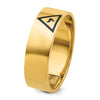 IBGoodman 14k Men's Polished with Black Enamel 14th Degree Grand Elect Masonic Ring