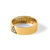 IBGoodman 10k Two-tone Men's Polished and Textured with Blue and Black Enamel Diamond Blue Lodge Master Masonic Ring