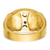IBGoodman 14k Two-tone Men's Polished and Textured Blue Lodge Master Masonic Ring Mounting