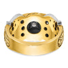 IBGoodman 14k Two-tone Men's Polished and Textured 32nd Degree Scottish Rite Masonic Ring Mounting