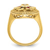 IBGoodman 14k Women's Polished and Textured Eastern Star Masonic Ring Mounting