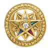 IBGoodman 14k Women's Polished and Textured Eastern Star Masonic Ring Mounting