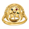 IBGoodman 14k Women's Polished and Textured Eastern Star Masonic Ring Mounting