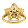IBGoodman 14k Women's Polished Eastern Star Masonic Ring Mounting
