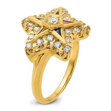 IBGoodman 14k Women's Polished Eastern Star Masonic Ring Mounting