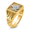 IBGoodman 14k Men's Polished and Textured Blue Lodge Master Masonic Ring Mounting
