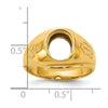 IBGoodman 14k Men's Polished and Grooved Blue Lodge Master Masonic Ring Mounting