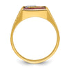 IBGoodman 14k Two-tone Men's Polished and Textured Blue Lodge Master Masonic Ring Mounting