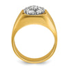 IBGoodman 14k Two-tone Men's Polished and Satin Round Cluster Ring Mounting