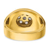IBGoodman 14k Two-tone Men's Polished and Satin Round Cluster Ring Mounting