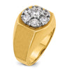 IBGoodman 14k Two-tone Men's Polished and Satin Round Cluster Ring Mounting