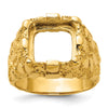 14k IBGoodman Men's Onyx Nugget Ring Mounting