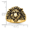 14k IBGoodman Men's Diamond and Ruby Antiqued Lion Ring Mounting