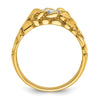 14k Men's 1/6 carat Diamond Nugget Complete Ring