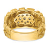 14k Men's Cluster 1/2 carat Diamond Nugget Complete Ring