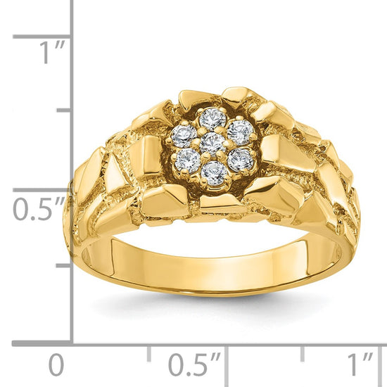 14k IBGoodman Men's Cluster Diamond Nugget Ring Mounting