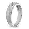 14k White Gold Men's Polished and Satin 1/15 Carat AA Quality Diamond Ring