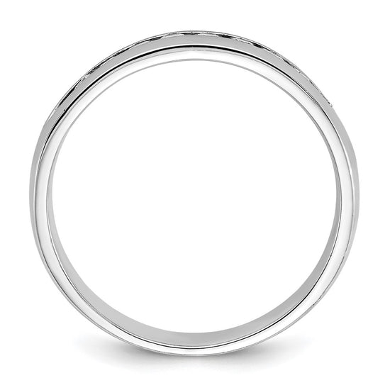 14k White Gold 1/4 carat Lab Grown Diamond VS/SI+ G+ Nine Stone Complete Polished Men's Ring