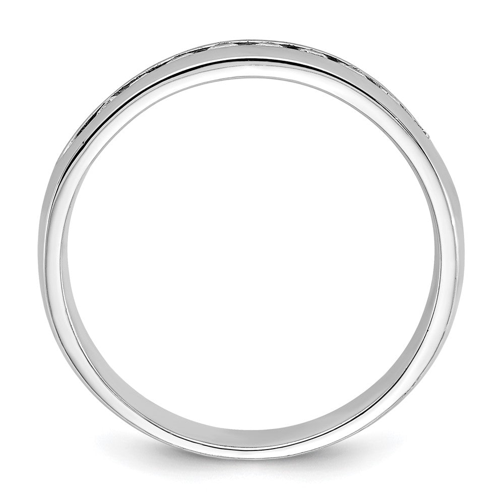 14k White Gold 1/4 carat Lab Grown Diamond VS/SI+ G+ Nine Stone Complete Polished Men's Ring